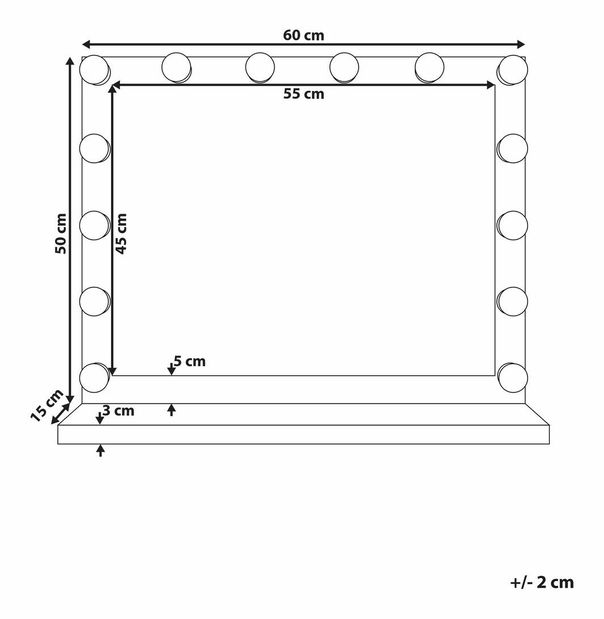 Zrcadlo Baldo (černá)