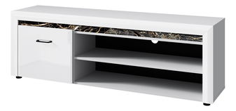 TV stolek Wanetta (bílá lesklá)