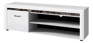 TV stolek Wanetta (bílá lesklá)