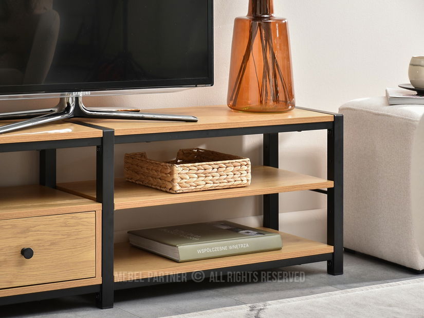 TV stolek/skříňka Elena (dub + černá)