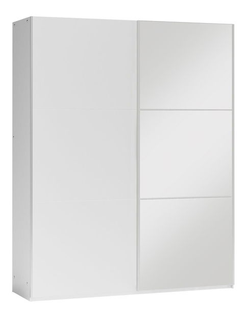 Šatní skříň Olevaro 12 (bílá + zrcadlo)