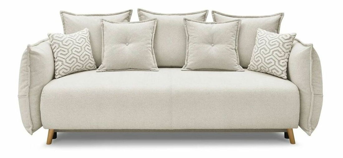 Rozkládací pohovka Puffyna (tmavě šedá) (s úl. prostorem)