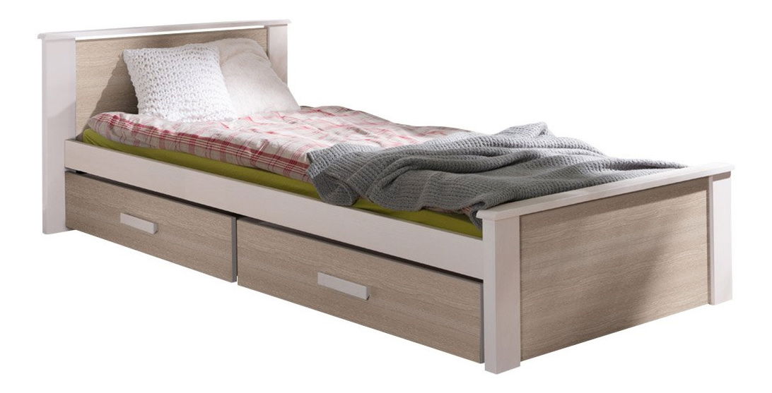 Dětská postel Missie 8 (bílá + modrá)