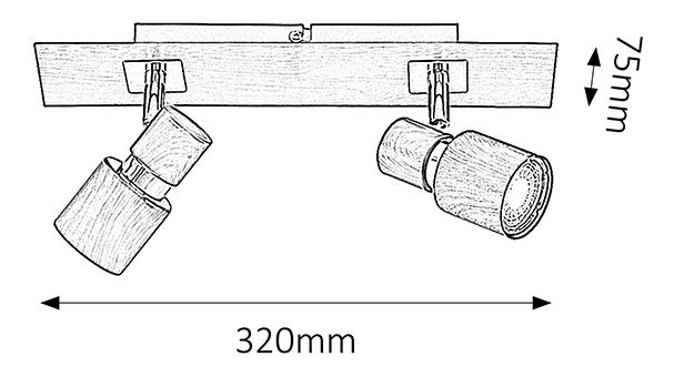 Bodové svítidlo Merkur 6006 (wenge)