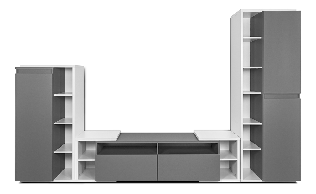 Obývací stěna Nancy 01 (světle šedá + antracit)