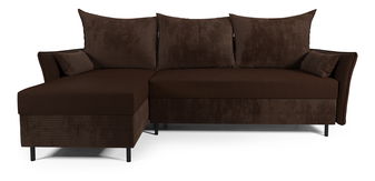 Rohová sedací souprava Goofy (L) (tmavě hnědá)