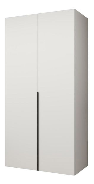 Šatní skříň 100 cm Alice 1 (bílá + černá)