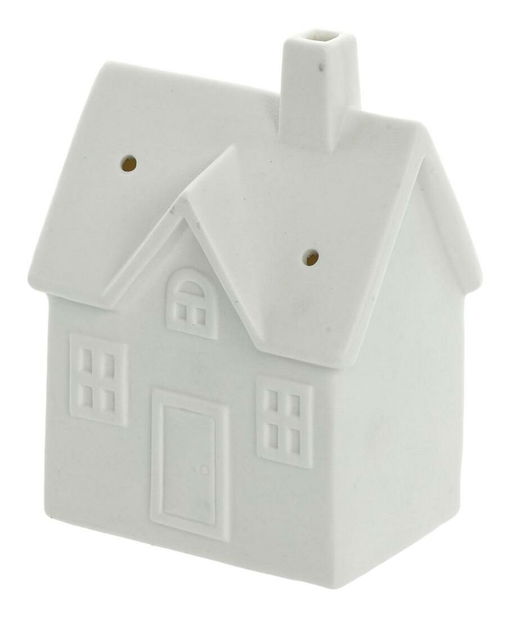 Porcelánový domeček s LED světýlkem RXL 414 (bílá)