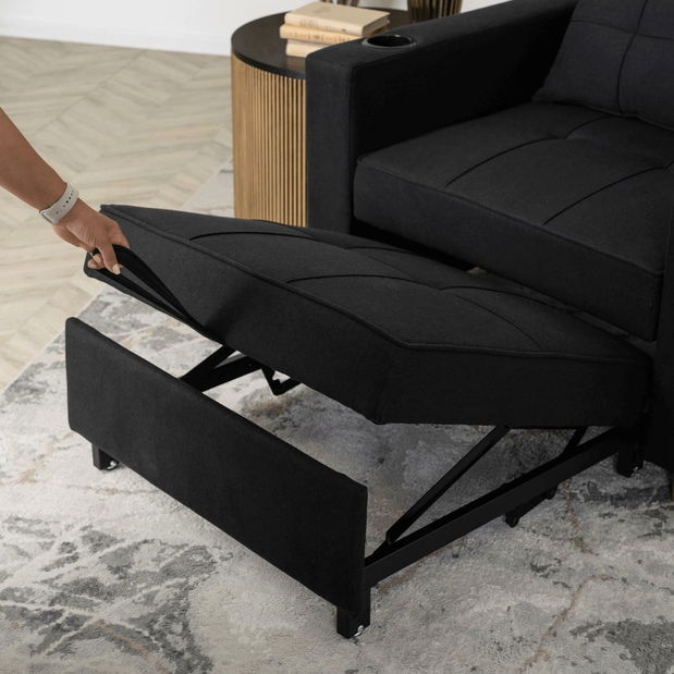 Rozkládací křeslo Suspendida (černá)