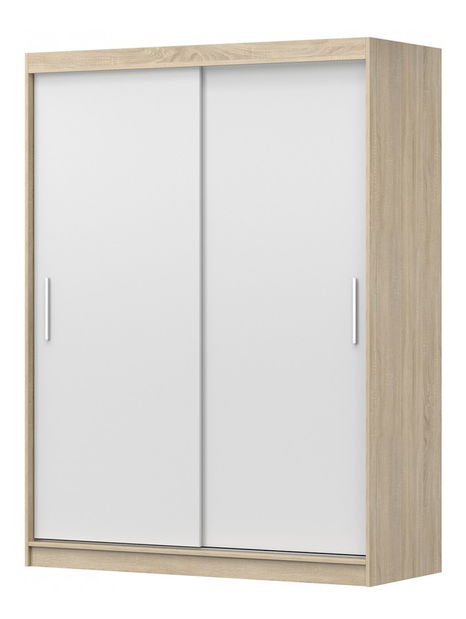Šatní skříň Viola 04 (dub sonoma + bílá)