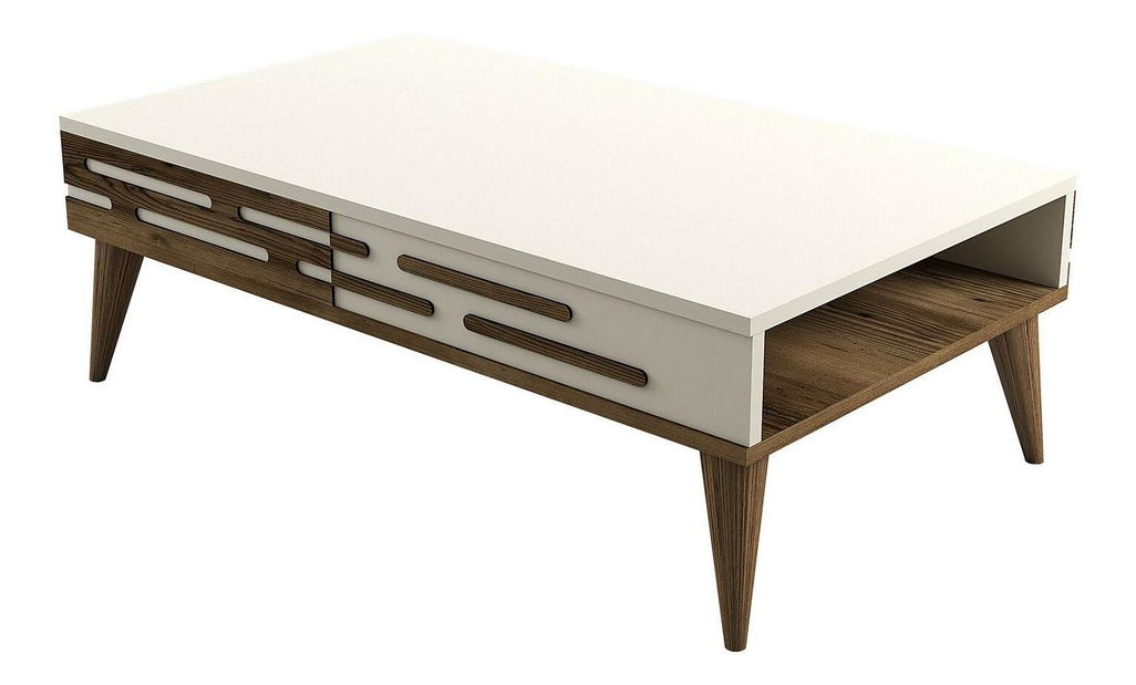 Konferenční stolek Valencia (ořech + krémová)