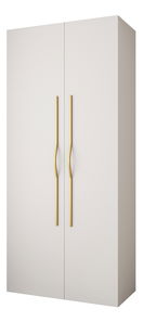 Šatní skříň 110 cm Carmela 40-2 (bílá + zlatá)