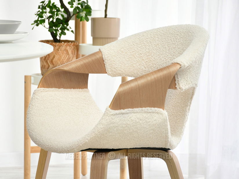 Židle Kurt (dub + krémová)