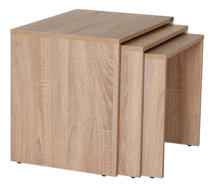 Set 3 konferenčních stolků Santosse (dub sonoma)