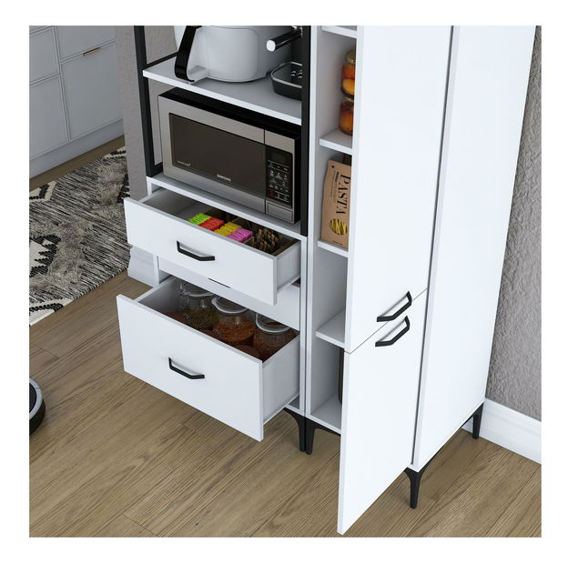 Policová skříň Jenaretta 143 (bílá)