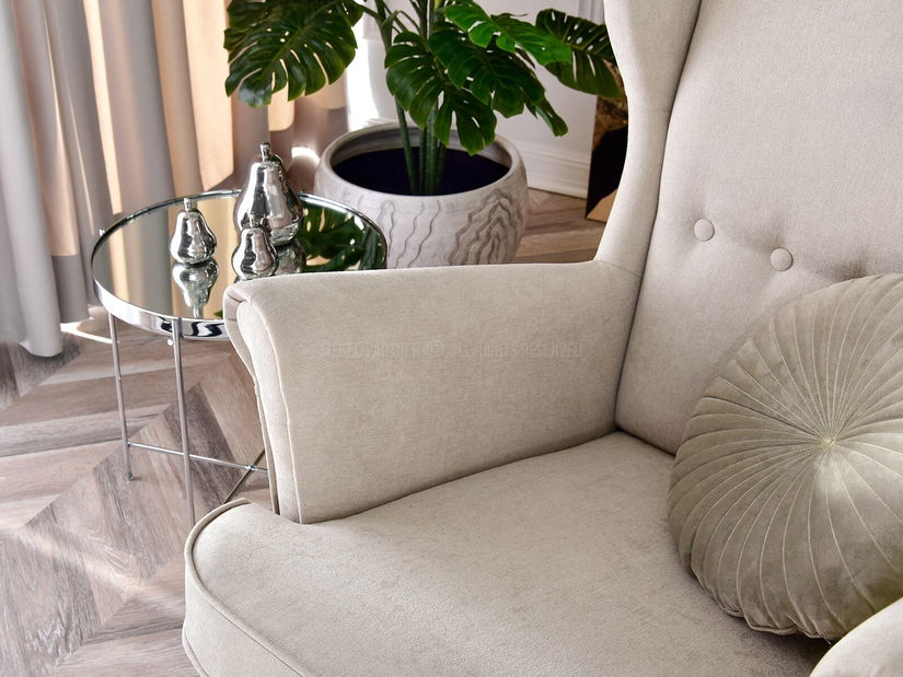 Relaxační křeslo Margis (písková + buk)