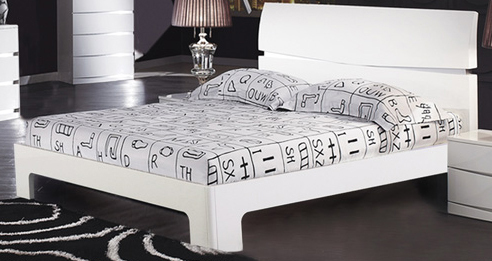 Manželská postel 160 cm Modena 300 bílá (s roštem)