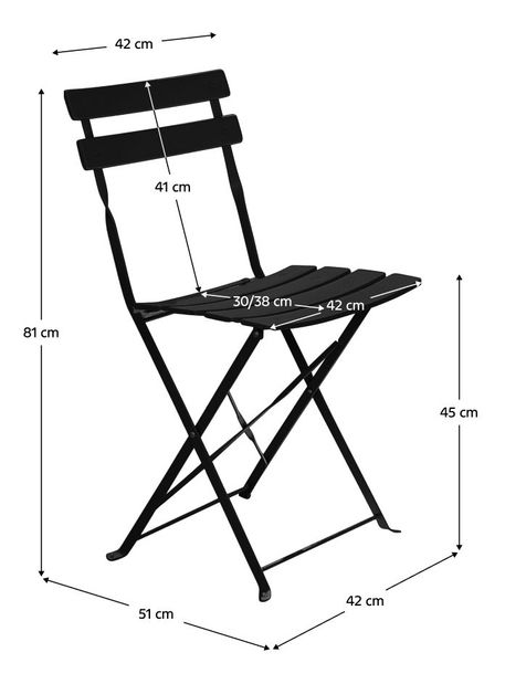 Zahradní set Obas 210970 (černá) (Pro 2 osoby)