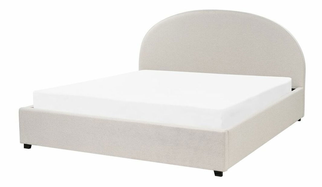 Manželská postel 180 cm Verena (světlobéžová) (s roštem a úložným prostorem)