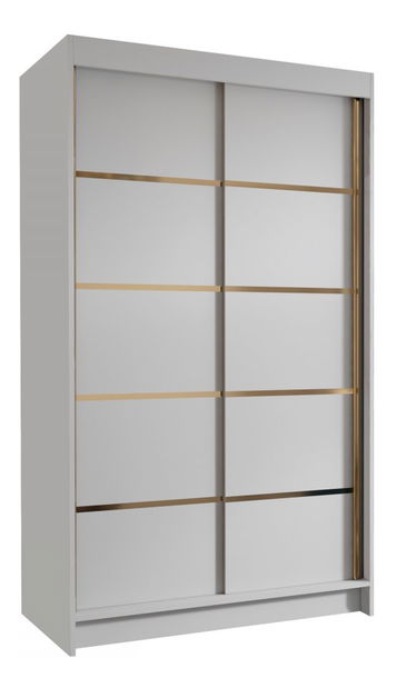 Šatní skříň s posuvnými dveřmi Monata IV 100 (černá + zlatá)