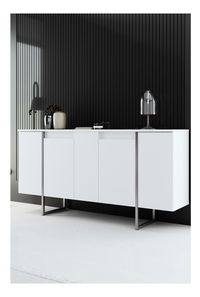 Skříňka Luna (bílá + stříbrná)