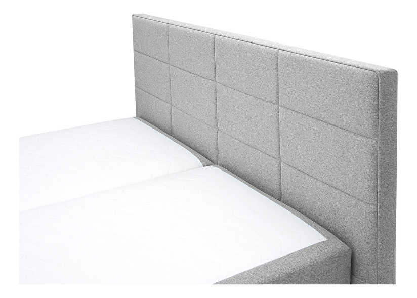 Manželská postel Boxspring 180 cm Revenant (světle šedá) (s roštem a matrací) (s úl. prostorem)