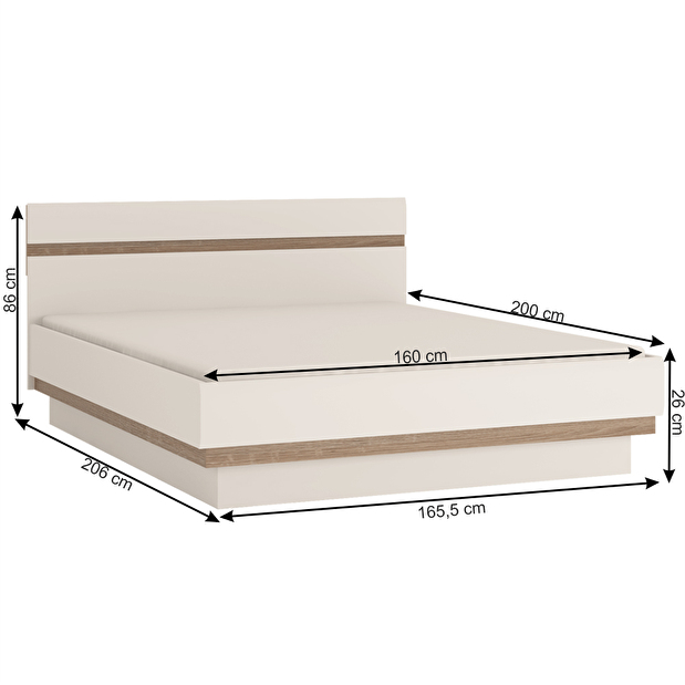 Manželská postel 160 cm Lynatet Typ 92