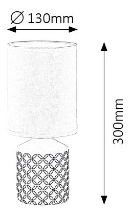Stolní lampa Sophie 4398 (bílá + vzor)