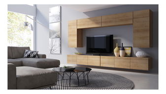 Obývací stěna Calabria C13 (dub zlatý) (bez osvětlení)