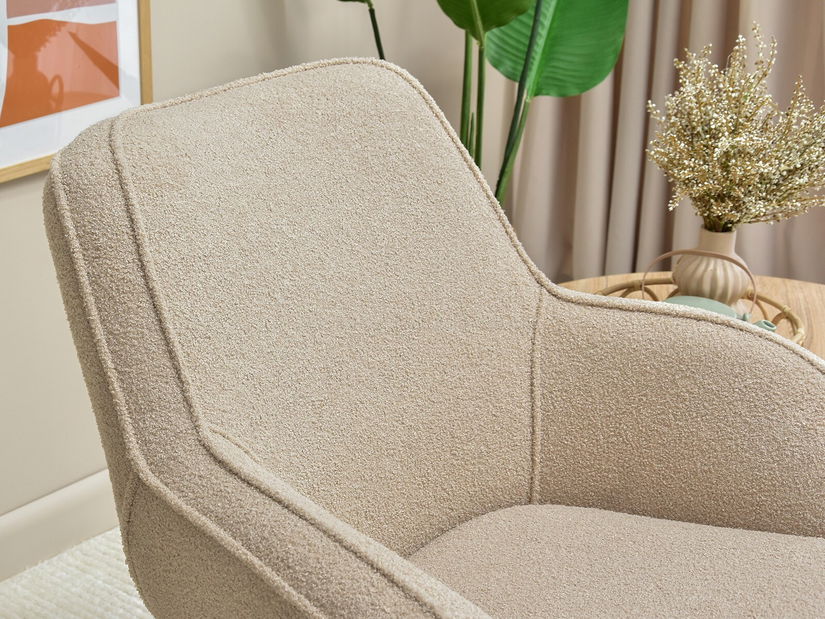 Designové křeslo Merch (béžová + černá)