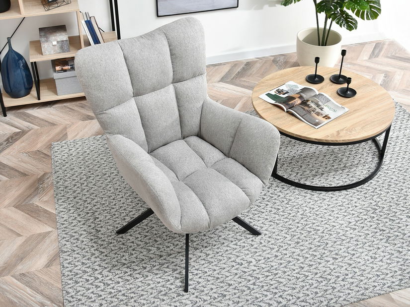 Křeslo Kikino (šedá + černá)