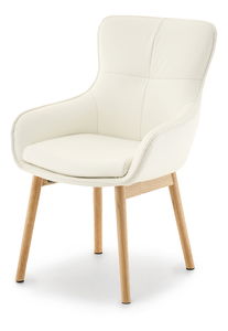 Jídelní židle Camisetas (krémová + dub)