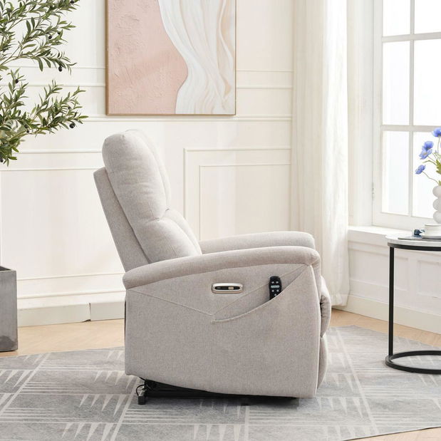 Polohovací křeslo Tesalureza (krémová)