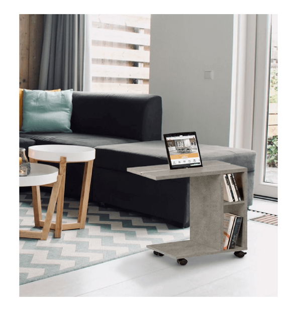 Příruční stolek Niddo (světlý beton)