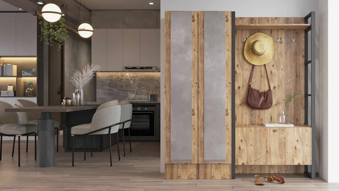 Předsíňová sestava Mele 18 (Borovice antlantic)