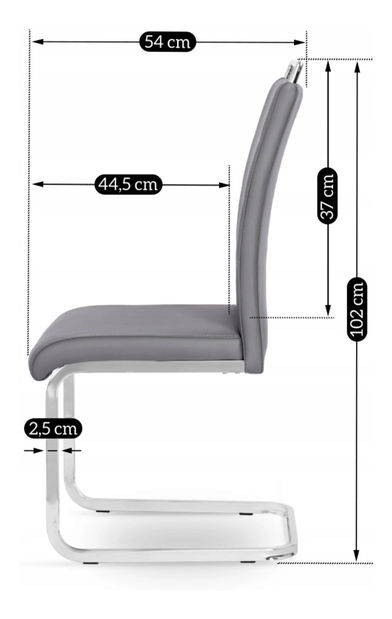 Jídelní židle Lagos (šedá)