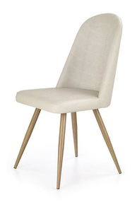 Jídelní židle Sebek (tmavokrémová + dub medový)