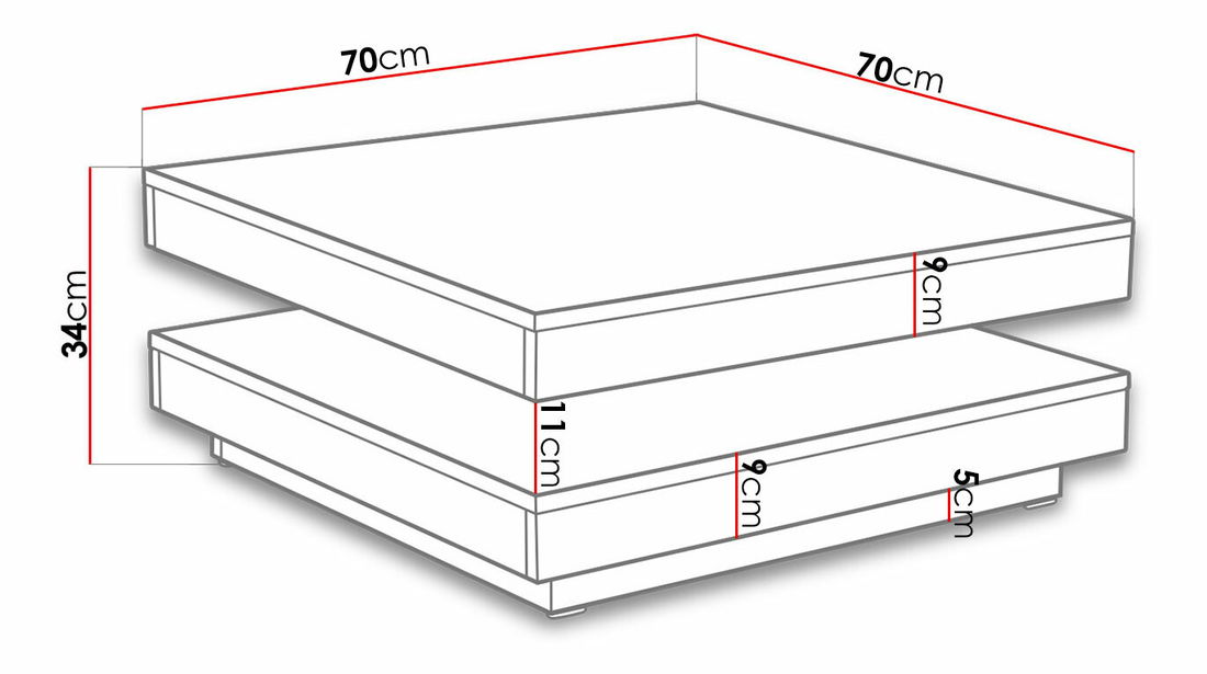 Konferenční stolek Daphir (bílý) *bazar