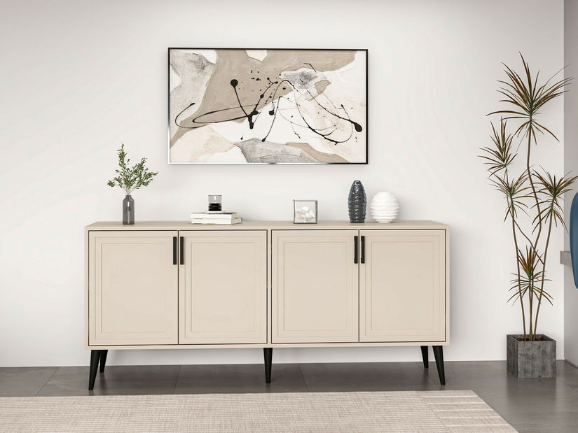 Komoda Primisioso (písková + černá)