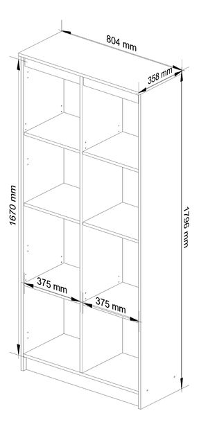 Regál Rainer (bílá)