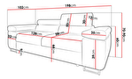 Pohovka Terazuro 2 S (krémová + černá)