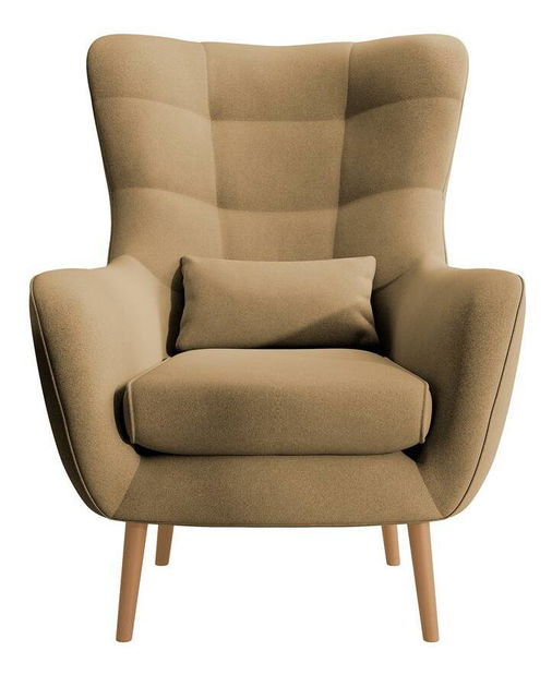 Křeslo s podnožkou Veneza VZ1 (žlutá + buk)