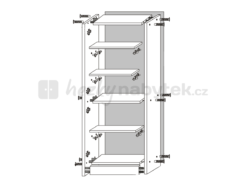 Potravinová kuchyňská skříň MDF klasik S-60