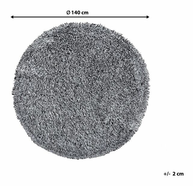 Koberec 140 cm Caiguna (tmavě šedá)