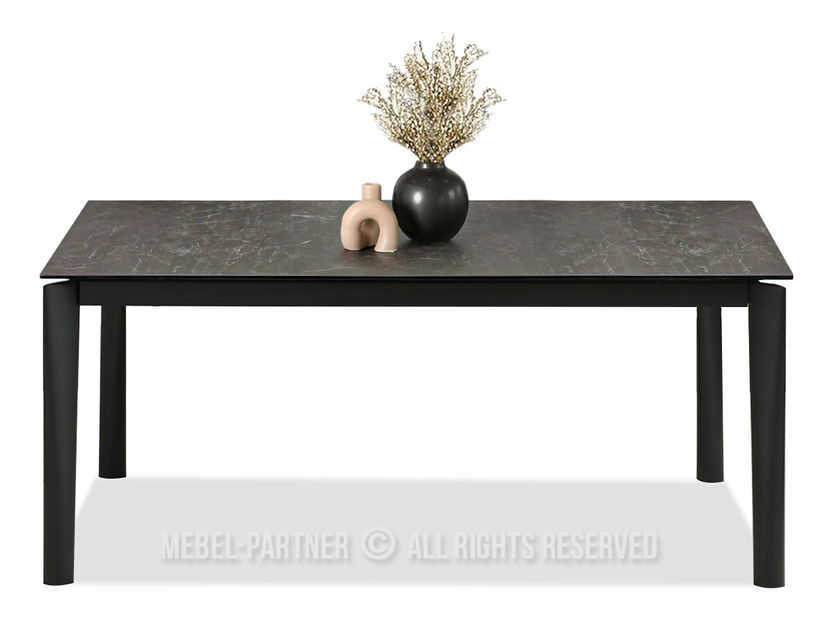Jídelní stůl Tornado (černý mramor + černá)
