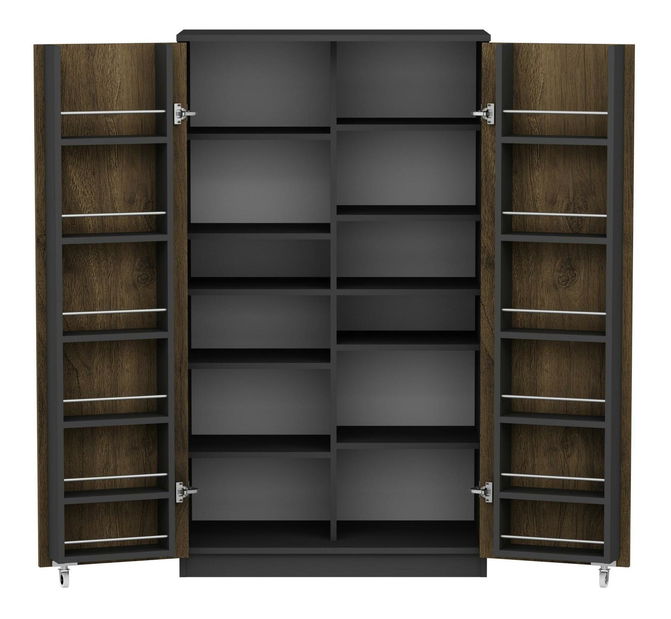 Šatní skříň Passek (antracitový ořech)