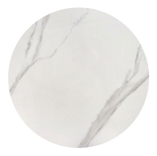 Set 2 ks. konferenčních stolků Ozzi (bílý mramor + bílá)