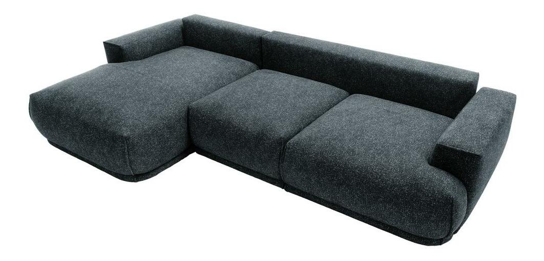 Rohová sedací souprava Dita (L) (tmavě modrá + černá)