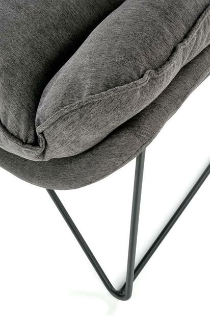 Relaxační křeslo Vicente (tmavě šedá + černá)