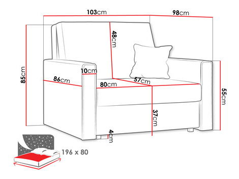 Rozkládací křeslo Carivia Bis Premium I (šedá) (s úl. prostorem)